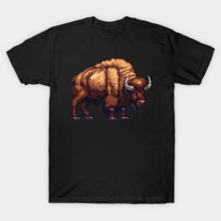 Pixelated Bison Artistry T-Shirt